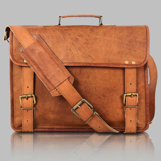 Leather Messenger Bag vintage satchel bag Crossbody Bags for Men and Women unisex office bag