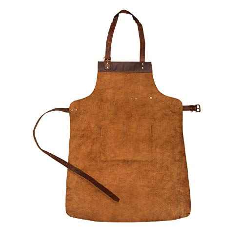 Hana Exports Premium Leather Work Apron – Durable