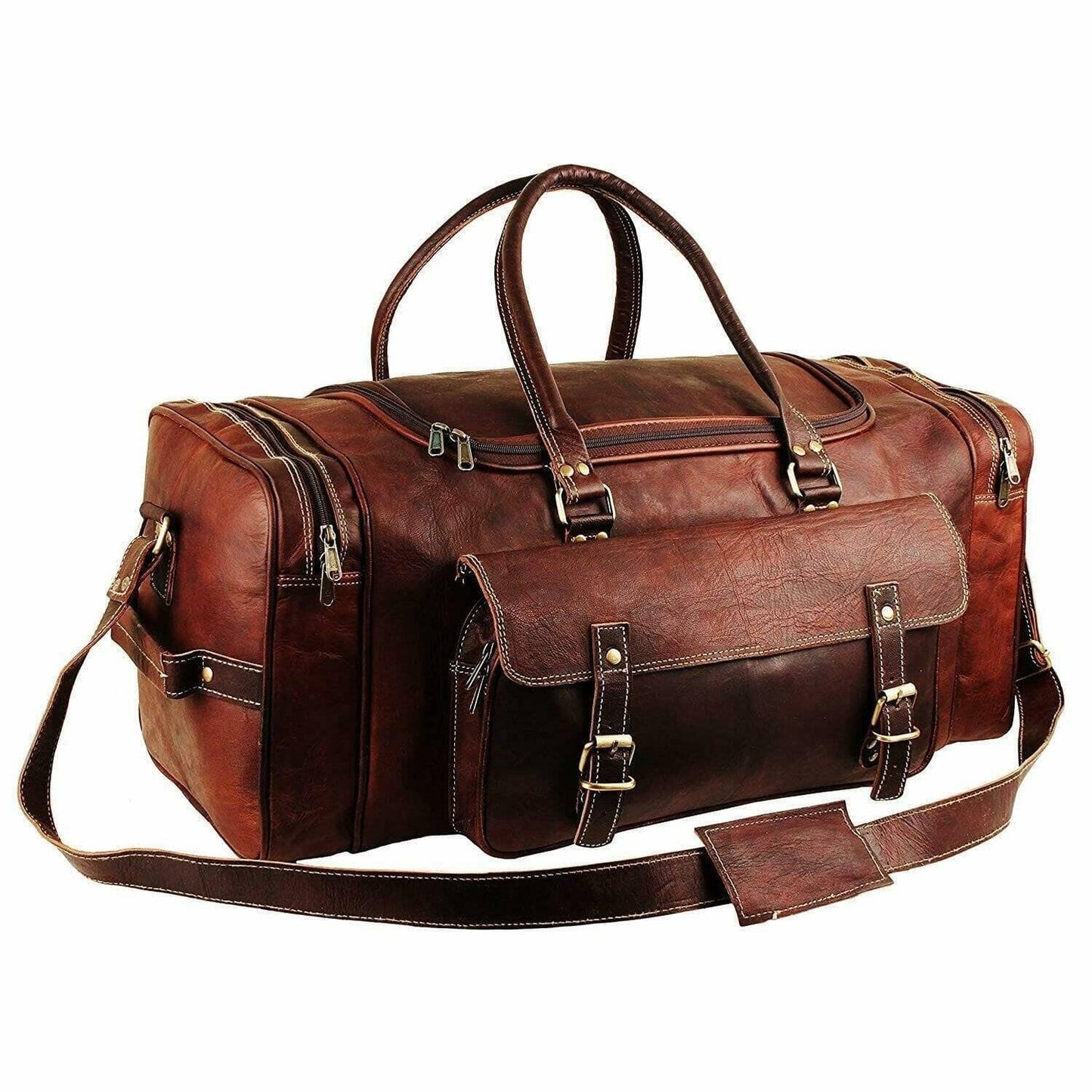 Men’s Handmade Leather Travel Duffel Bag
