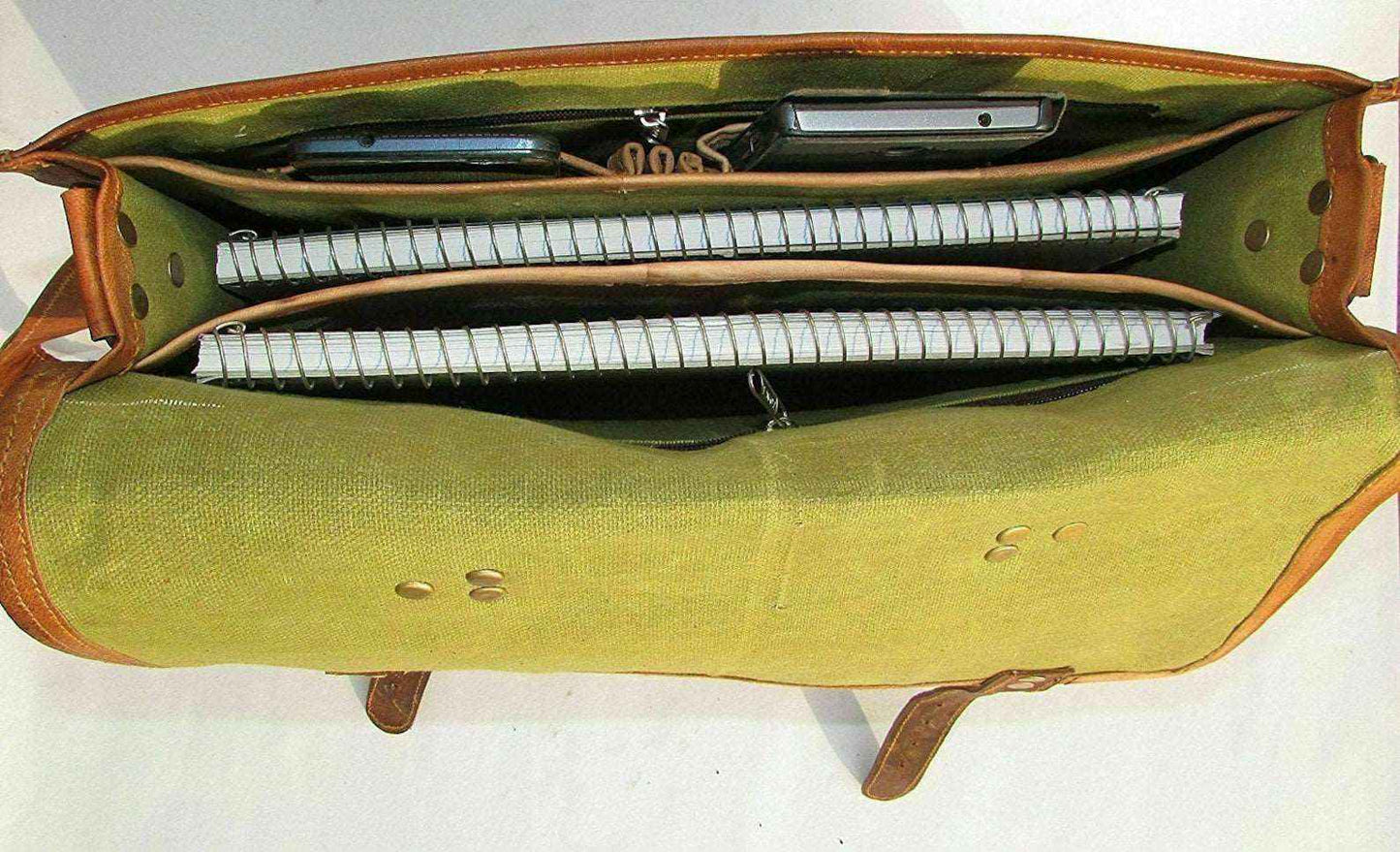 Men's Handmade Vintage Brown Goat Leather Briefcase
