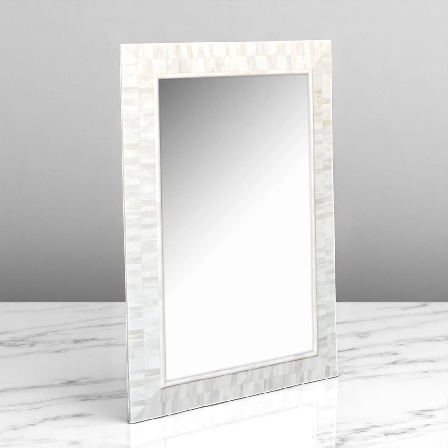 Handmade Bone Inlay Mirror Frame – Intricate Decorative Wall Accent for Home & Living Spaces