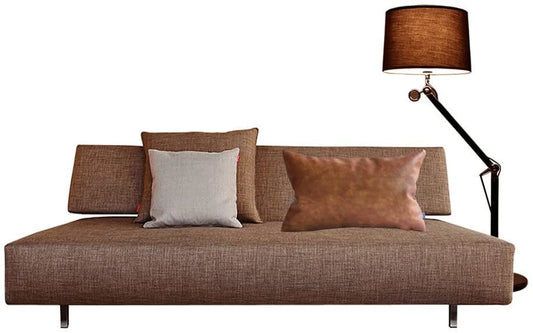 Brown Leather Lumbar Pillow Cover Leather Decorative Throw Pillow - Hana Exports