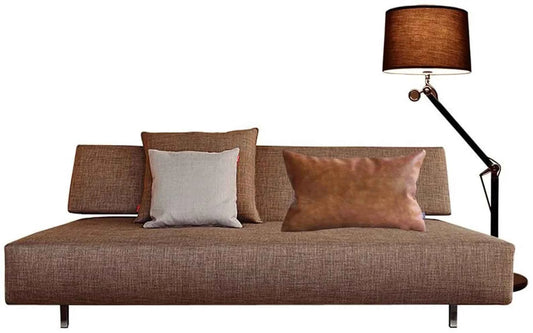 Brown Leather Lumbar Pillow Cover – Decorative Cushion