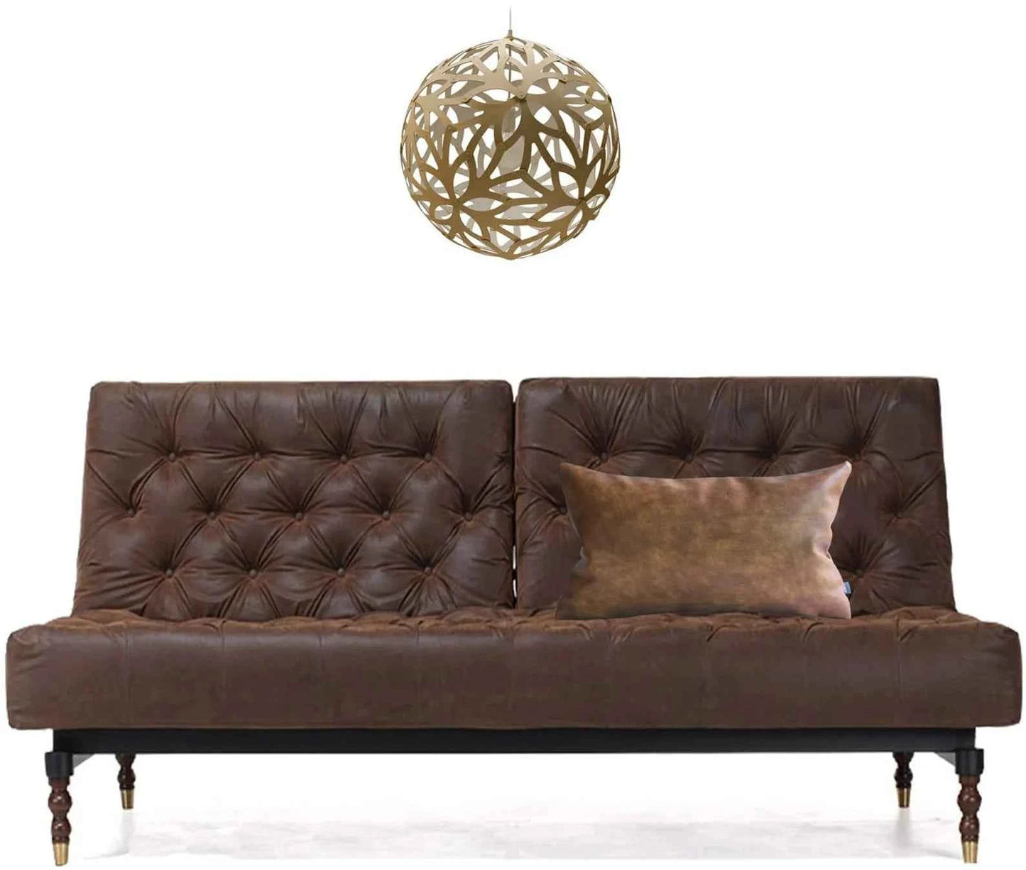 Brown Leather Lumbar Pillow Cover – Decorative Cushion