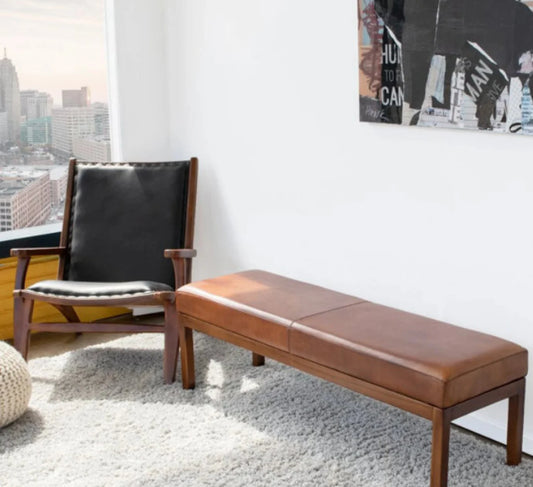 leather entryway bench cushion cover