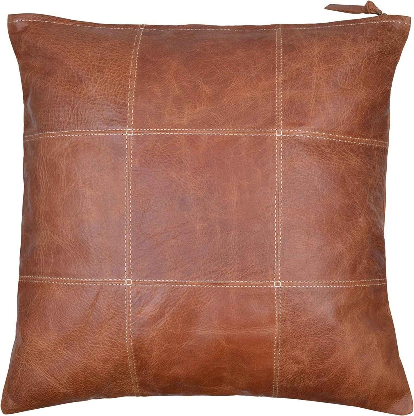 Light Brown Leather Pillow Cover – Decorative Sofa