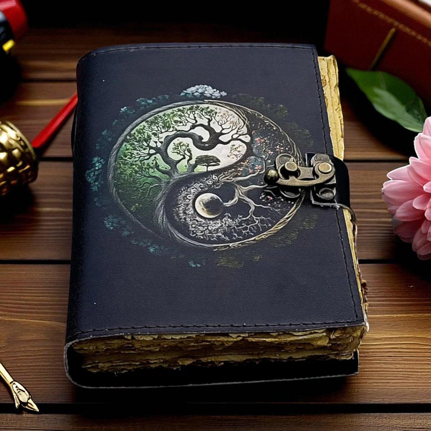 Vintage Leather Journal for Women | Handmade Buffalo Leather Diary | Travel & Prayer Notebook