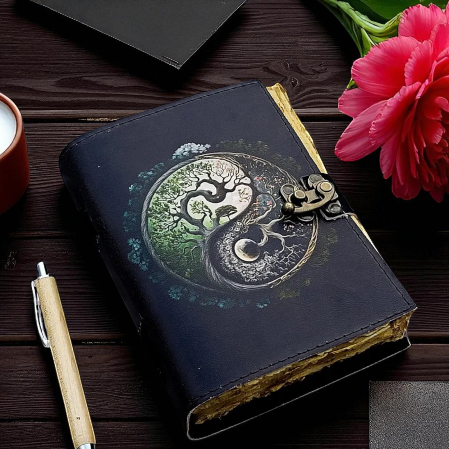 Vintage Leather Journal for Women | Handmade Buffalo Leather Diary | Travel & Prayer Notebook