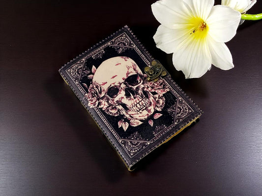 Witch Leather Journal with Deckle Edge Paper – Handmade Vintage Spellbook in Multiple Sizes