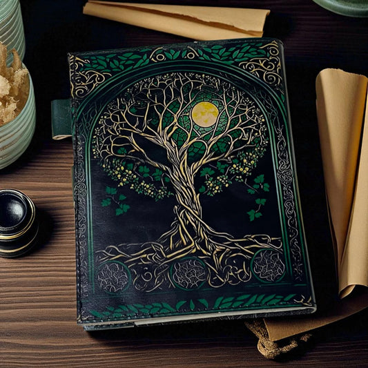 Refillable Personalized Leather Journal with Pen Holder – Handmade Diary for Men & Women