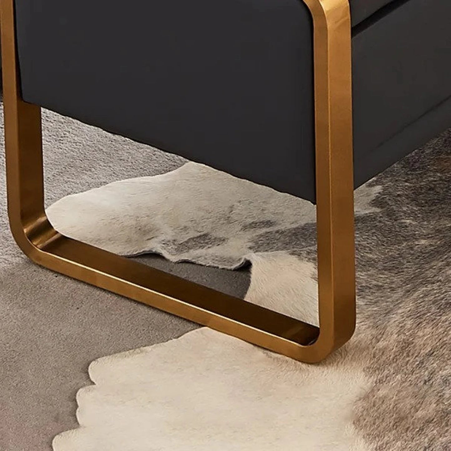 leather window-seat cushion cover in bay window