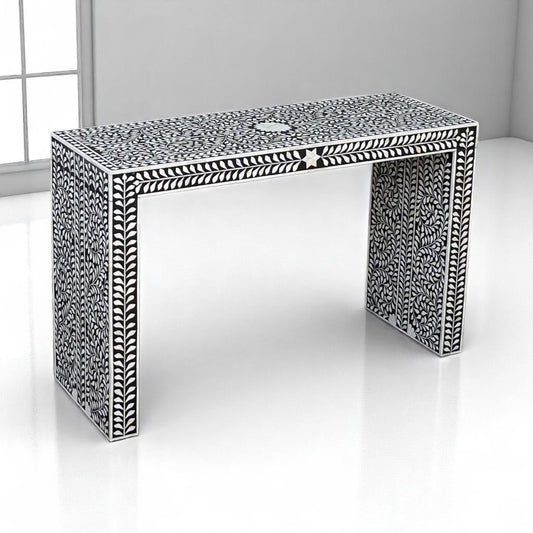Handmade Bone Inlay Console Table – Camel Bone & Resin Furniture by HANA EXPORTS