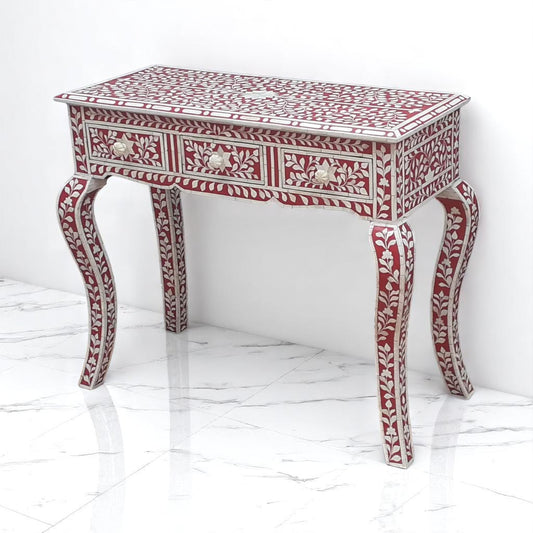 Handmade Bone Inlay Console Table – Camel Bone & Resin Console by HANA EXPORTS
