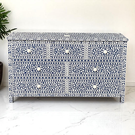 Handmade Bone Inlay Sideboard Cabinet – Camel Bone & Resin Furniture by HANA EXPORTS