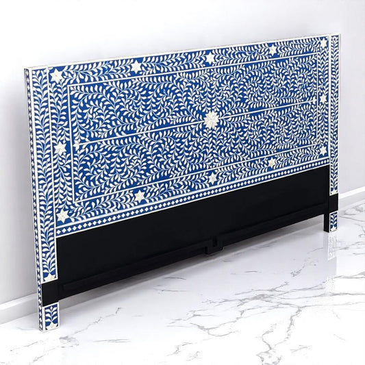 Handmade Bone Inlay Bed Headboard | Custom Wooden Headboard by Hana Exports