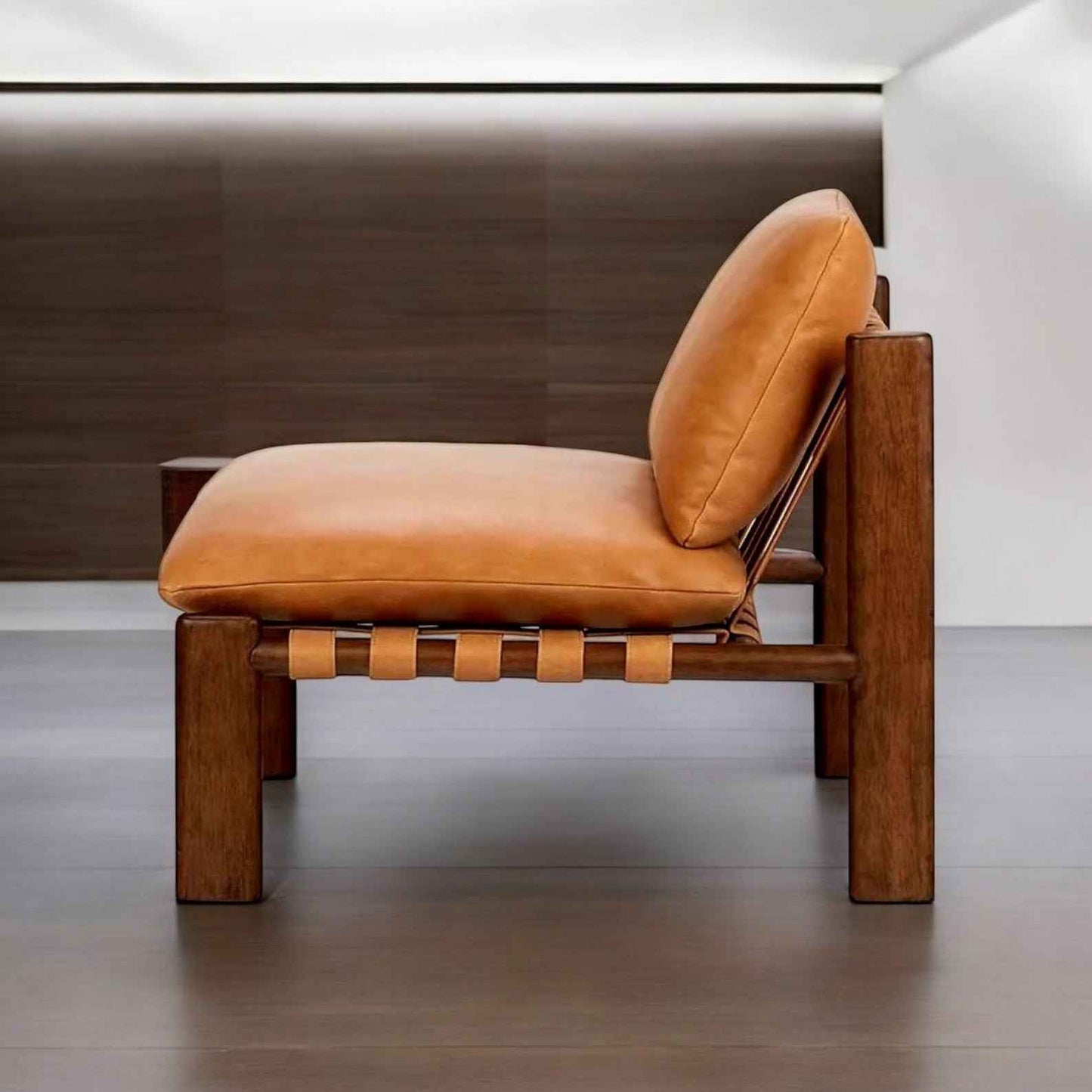 Custom Leather Floor Cushion Seat – Square Chair pad