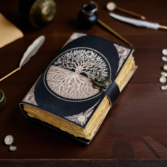 Vintage Full-Grain Leather Journal | Handcrafted Colorful Notebook | 200 Pages | Unique Handmade Gift