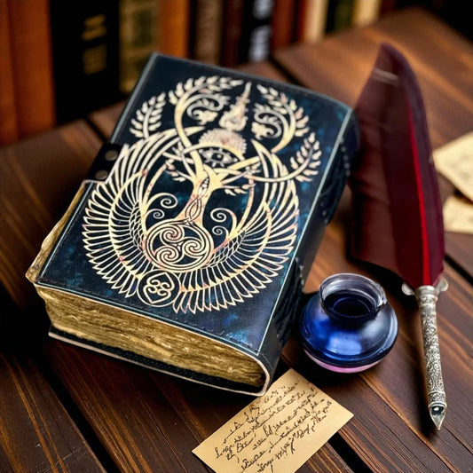 Galaxy Eye Embossed Leather Journal | Handmade Antique Paper Diary