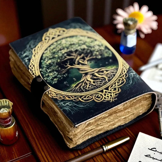 Full-Grain Leather Journal in Multiple Colors – Handmade Vintage Notebook by HANA EXPORTS