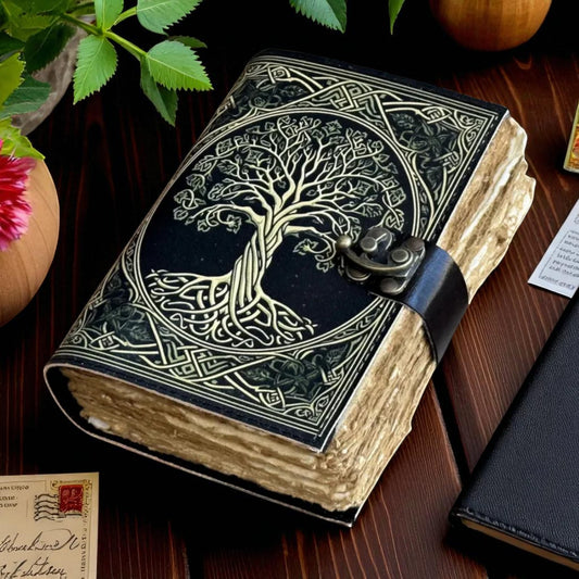 Handmade Full-Grain Leather Journal | Vintage Buffalo Leather Diary | Color Options | HANA EXPORTS