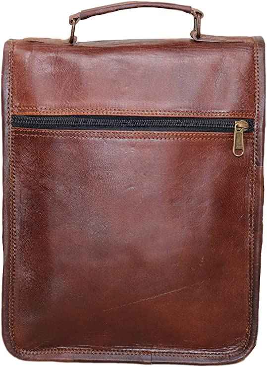 Small Vintage Leather Crossbody Satchel – Stylish Bag