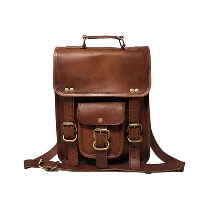 Small Vintage Leather Crossbody Satchel – Stylish Bag