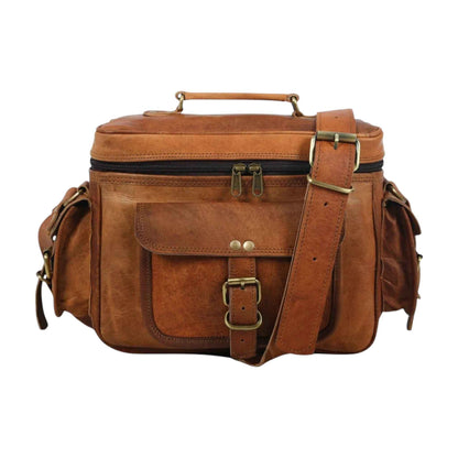 Premium Vintage Leather Camera Bag – Stylish & Durable