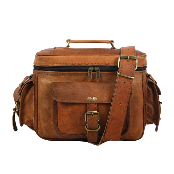 Premium Vintage Leather camera Bag - Hana Exports