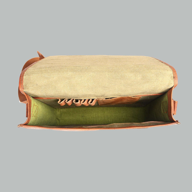 Vintage Crossbody Genuine Leather Laptop Messenger Bag Gifts for Him Her