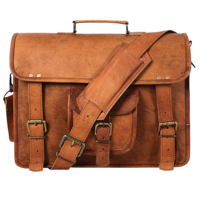 Leather Laptop Satchel – Custom Fit | Hana Exports