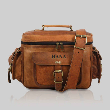 Premium Vintage Leather Camera Bag – Stylish & Durable