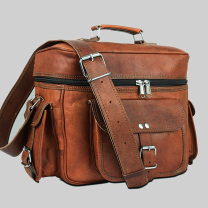 Premium Vintage Leather Camera Bag – Stylish & Durable