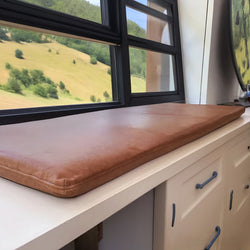 Custom Leather Cushion Cover | Genuine Replacement for Benches, Mid-Century Chairs & Window Seats | Durable Upholstery - Hana Exports