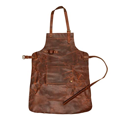 Hana Exports Leather Work Apron