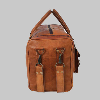 Personalized Men’s Leather Travel Duffel Bag