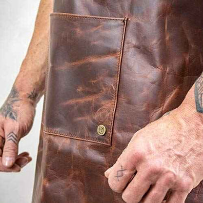 Hana Exports Premium Leather Work Apron – Durable