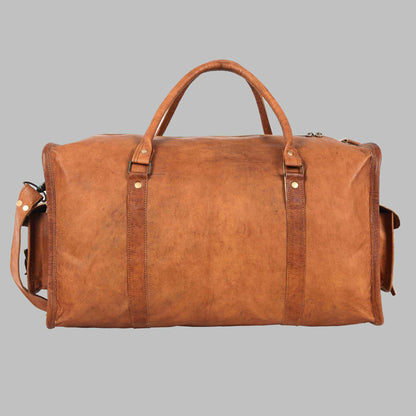 Unisex Square Leather Duffel Bag – Stylish, Durable