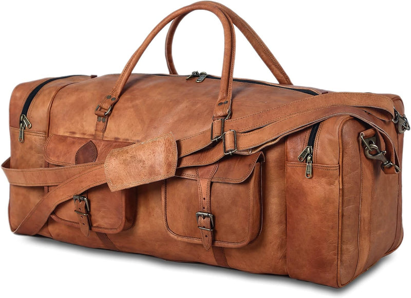 Leather Duffle for Travel - Hana Exports