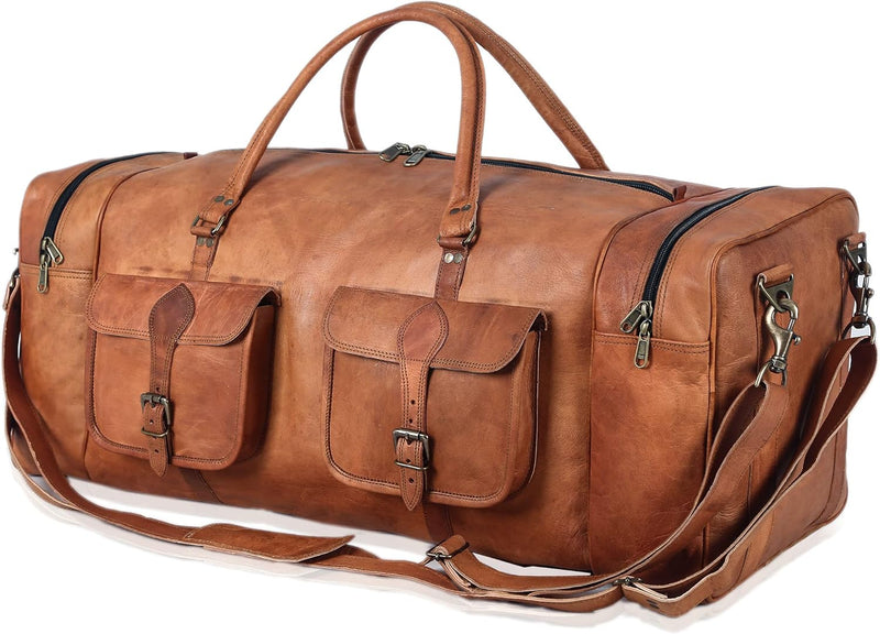 Leather Duffle for Travel - Hana Exports