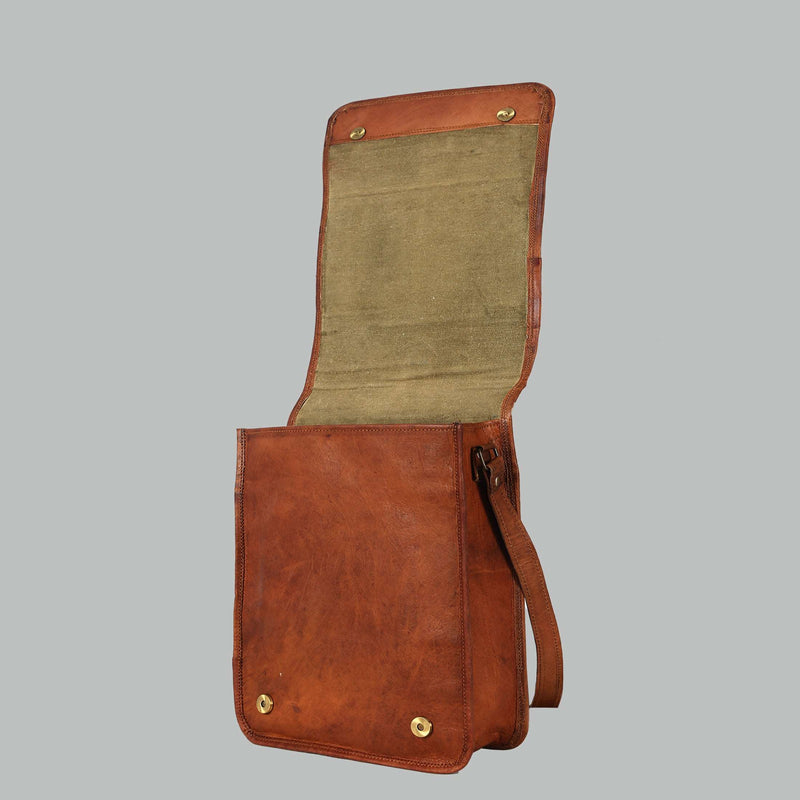 leather satchel tablet bag laptop case office briefcase messenger gift for men computer distressed shoulder bag