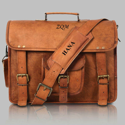 Leather Laptop Satchel – Custom Fit | Hana Exports