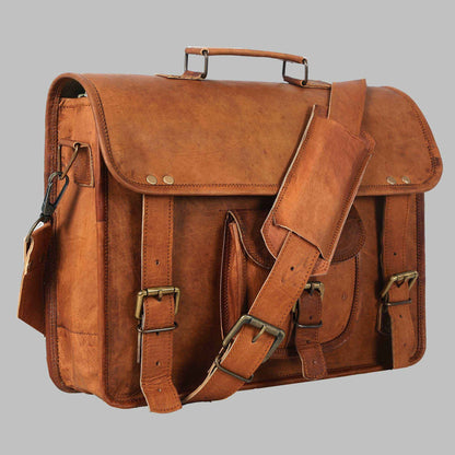 Leather Laptop Satchel – Custom Fit | Hana Exports