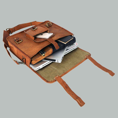 Leather Laptop Satchel – Custom Fit | Hana Exports