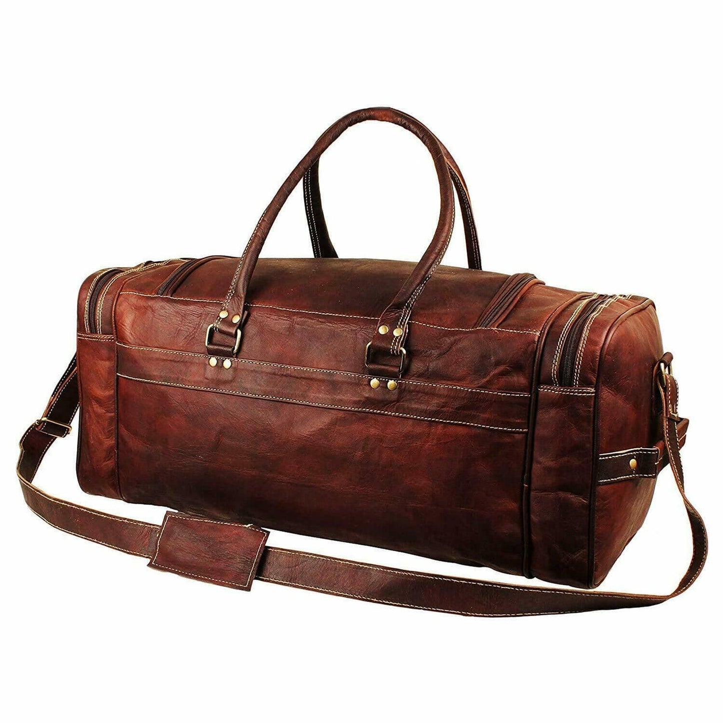 Men’s Handmade Leather Travel Duffel Bag