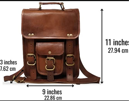 Men's Distressed Leather Laptop Briefcase