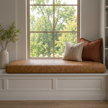 Handmade Leather Cushion Cover – Custom Size & Color