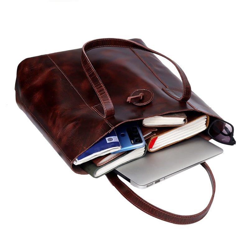 Premium Leather Tote Bags - Stylish & Durable Handbags - Hana Exports