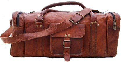 Genuine Vintage Leather Duffel Bag – Travel Bag