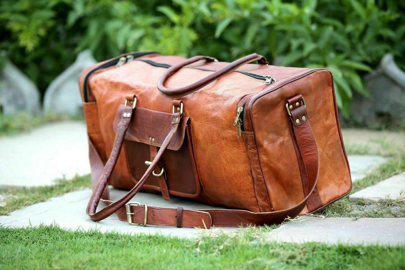 Bag Leather Duffle Men Travel Genuine Gym Luggage Overnight Vintage Men Ladies Weekend Bag