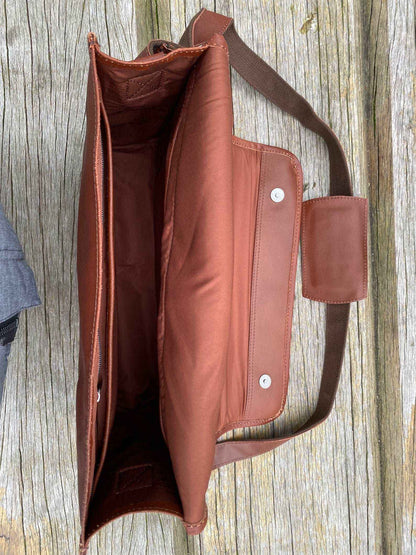 Handmade Vintage Leather Messenger Satchel